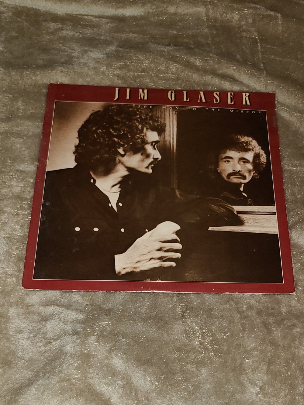 JIM GLASER The Man In The Mirror 1983 NOBLE VISION Country LP Vinyl